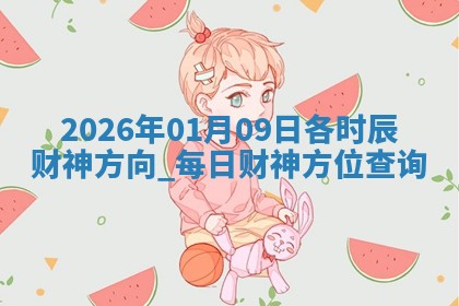 2026年01月09日各时辰财神方向,每日财神方位查询