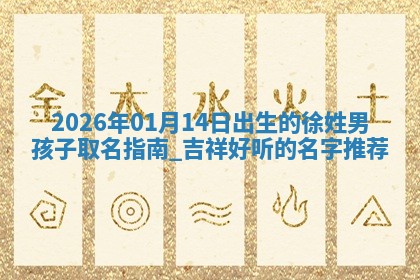 2026年01月14日出生的徐姓男孩子取名指南：吉祥好听的名字推荐