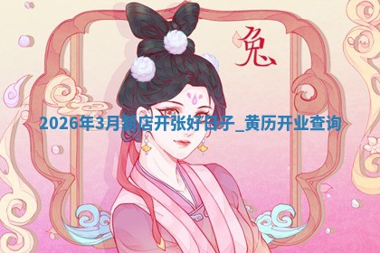2026年3月新店开张好日子_黄历开业查询