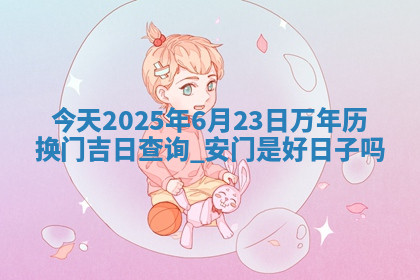 今天2025年6月23日万年历换门吉日查询,安门是好日子吗 今天2025年6月23日万年历换门吉日查询,安门是好日子吗