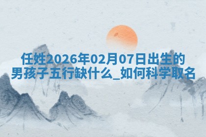 任姓男孩子取名